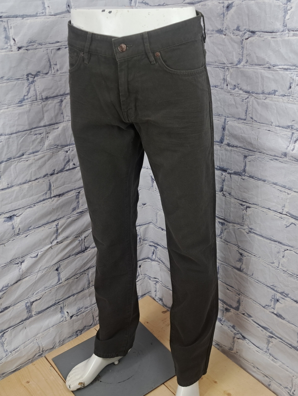 NWT Hugo Boss Orange24 Barcelona Duck Slim Straight Jeans Brown 34x34 - Picture 2 of 15